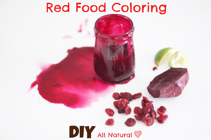 Homemade red food coloring